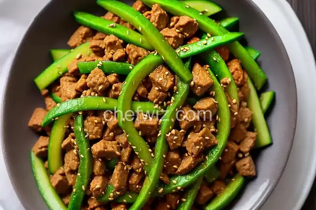 Stir-Fried Cucumbers With Spicy Ground Pork Recipe