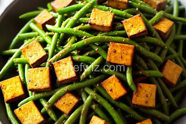 Stir-Fried Green Beans and Five-Spice Dry Tofu Recipe