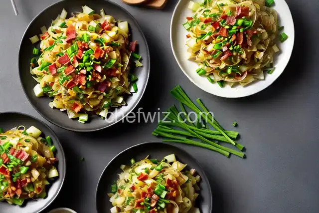Stir-Fried Kohlrabi with Bacon and Scallions