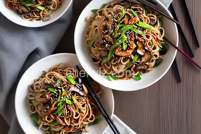 Stir-Fried Lo Mein With Charred Cabbage, Shiitake, and Chives Recipe