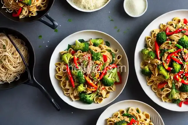Stir Fried Pasta with Veggies