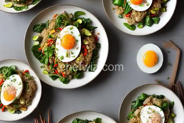 Stir-Fried Rice Noodles With Eggs and Greens