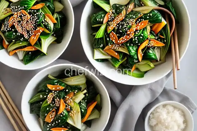 Stir-Fried Sesame Baby Bok Choy