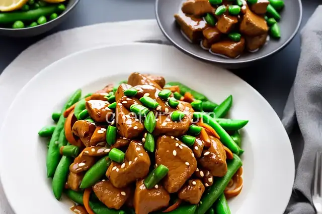 Stir-Fried Velvet Chicken with Snap Peas and Lemon-Ginger Sauce Recipe