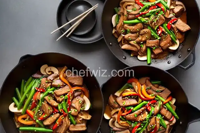 Stir-Fry with Pork Belly, Kimchi, and Trumpet Mushrooms