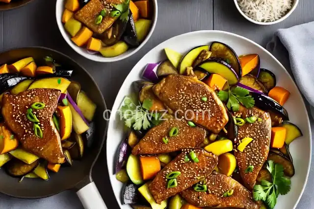 Stir-fried Fish Paste with Eggplant and Squash Recipe