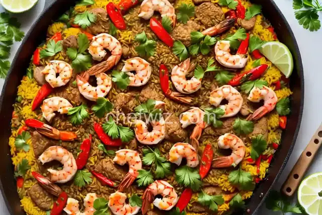 Stovetop Paella Mixta for Four With Chicken and Shrimp Recipe