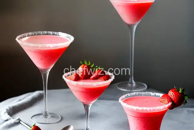 Strawberries and Vodka Frozen Cocktail