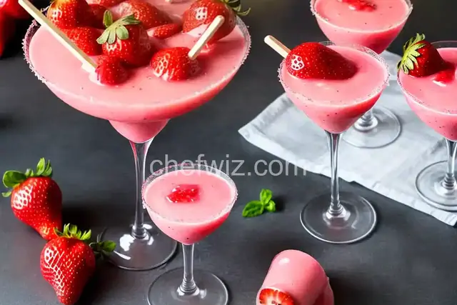 Strawberry-Banana Daiquiri Ice Pops
