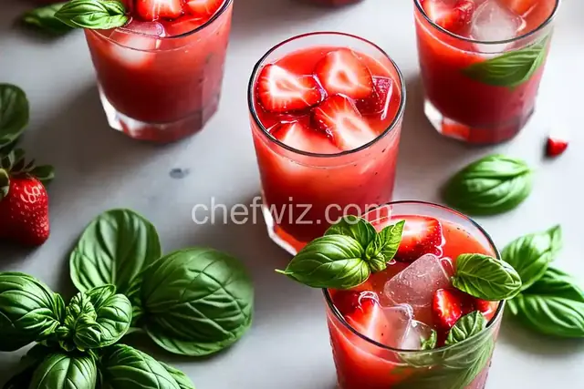 Strawberry Basil Bourbon Smash