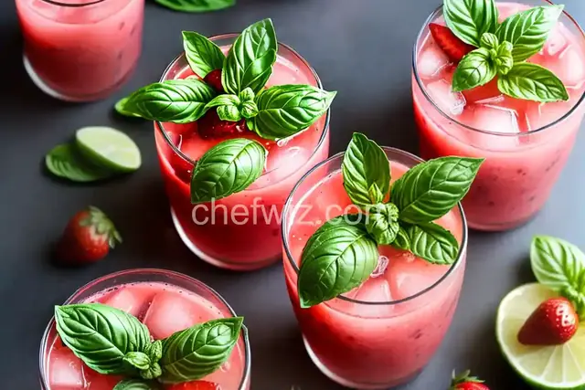 Strawberry-Basil Mojitos