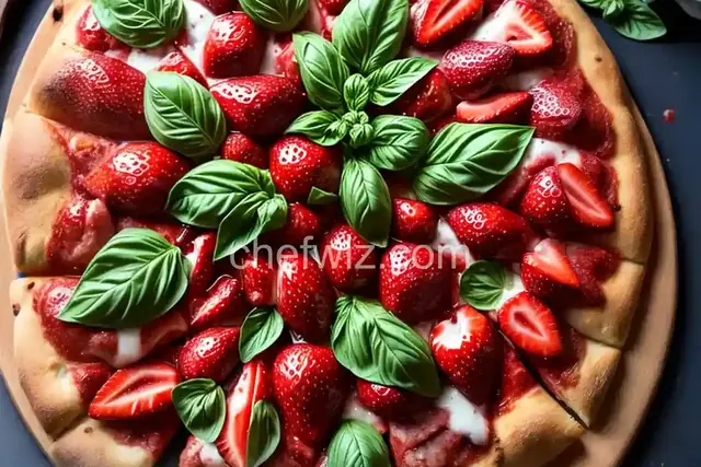 Strawberry, Basil and Balsamic Pizza