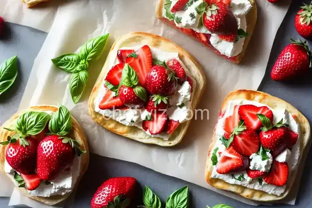 Strawberry, Basil and Goat Cheese Panini