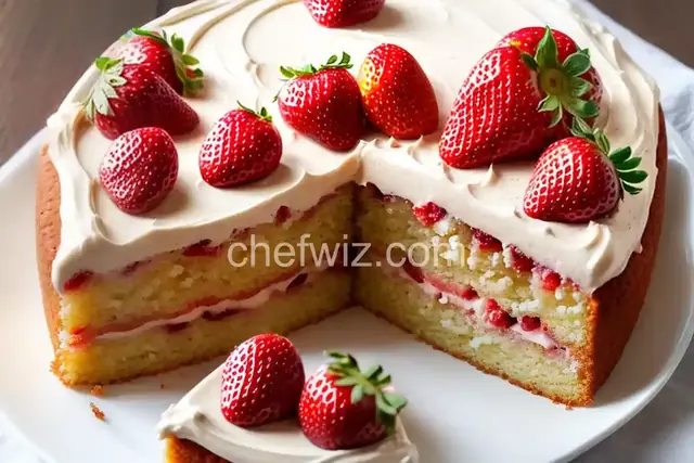 Strawberry Cake and Frosting