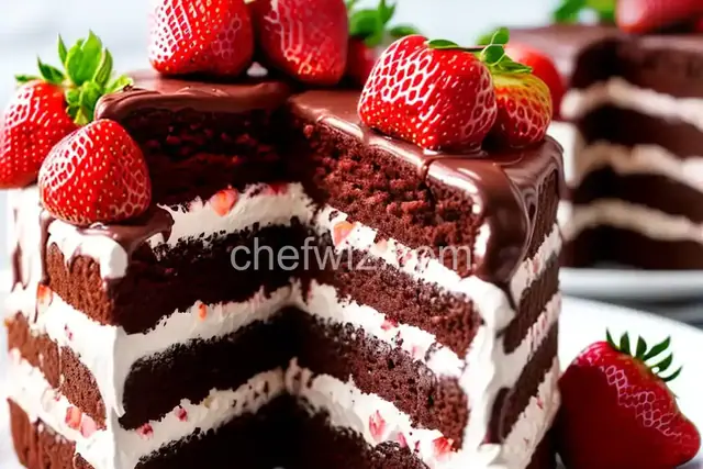 Strawberry Chocolate Layer Cake