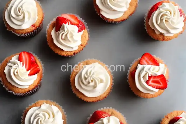 Strawberry-Cream Cheese Cupcakes with Cake Mix