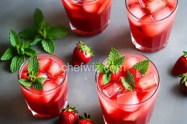 Strawberry-Ginger-Mint Lemonade