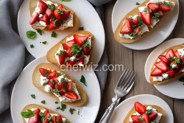 Strawberry Goat Cheese Bruschetta