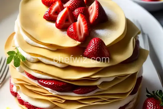 Strawberry Lemon Crepe Cake