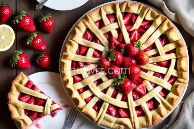 Strawberry-Lemon Lattice Pie