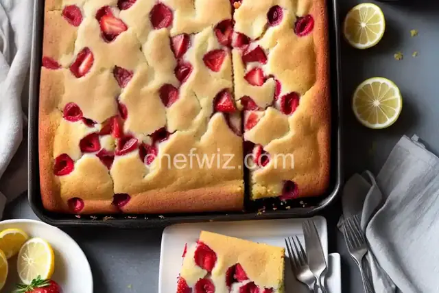 Strawberry-Lemon Poke Cake