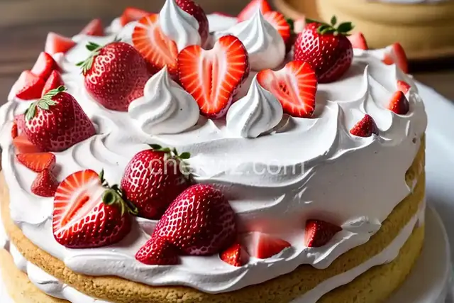 Strawberry Meringue Cake (Mostachon)