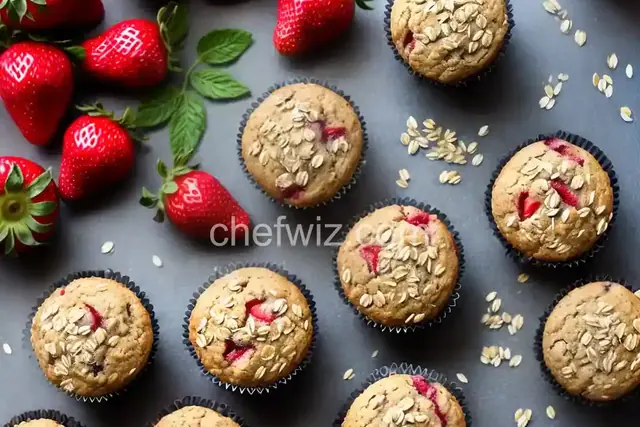 Strawberry Oat Muffins