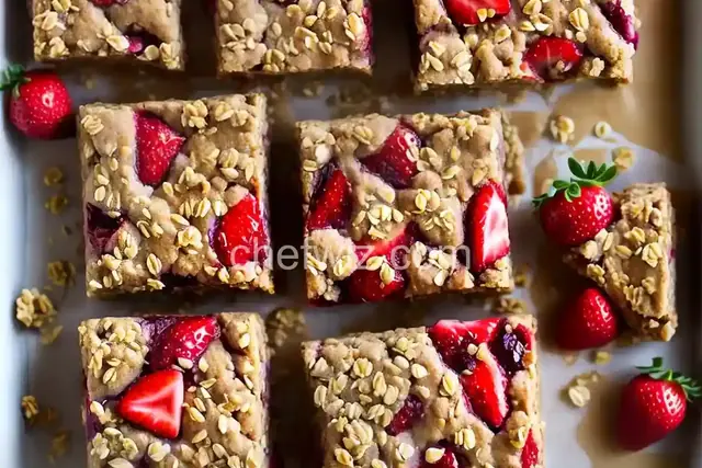 Strawberry Oatmeal Breakfast Bars