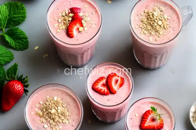 Strawberry Oatmeal Breakfast Smoothie