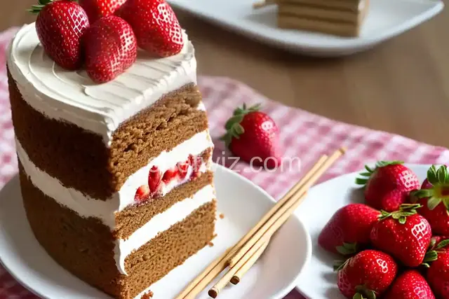 Strawberry Pocky Stick Cake