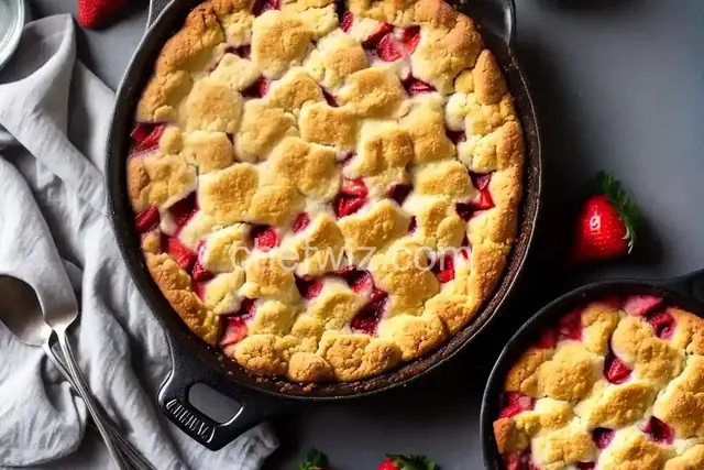 Strawberry Rhubarb Cobbler