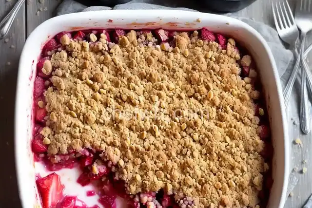 Strawberry-Rhubarb Crumble