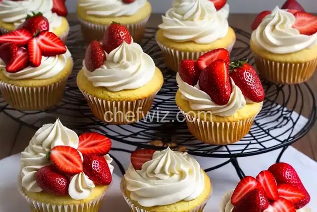 Strawberry Shortcake Butterfly Cupcakes