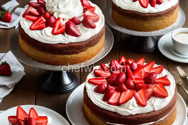Strawberry Shortcut Cake