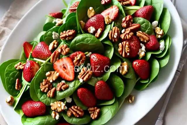 Strawberry Spinach Salad with Sweet and Spicy Walnuts