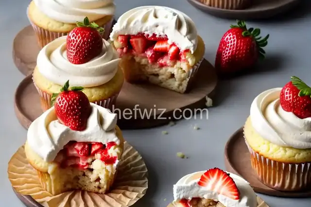 Strawberry and Mascarpone Filled Cupcakes