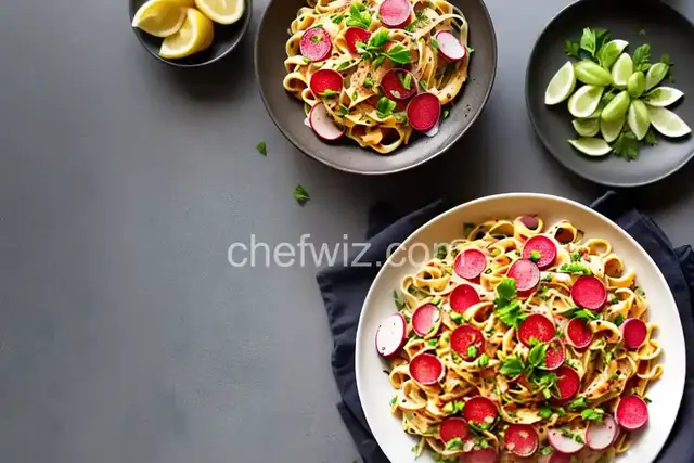 Strozzapreti Carbonara with Radishes