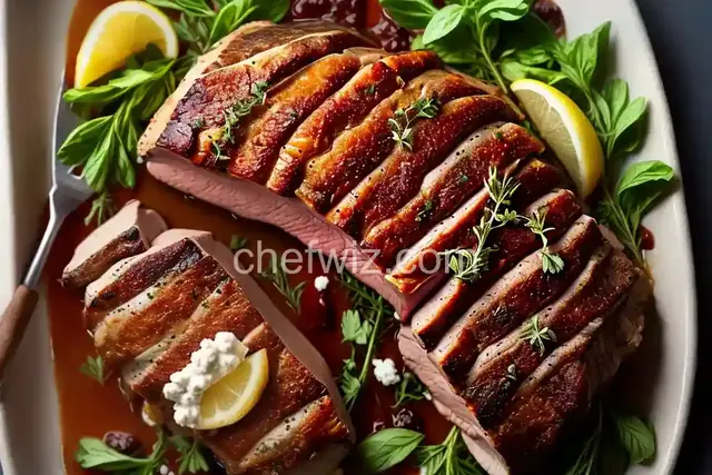 Stuffed Lamb Breast With Lemon, Ricotta, and Oregano