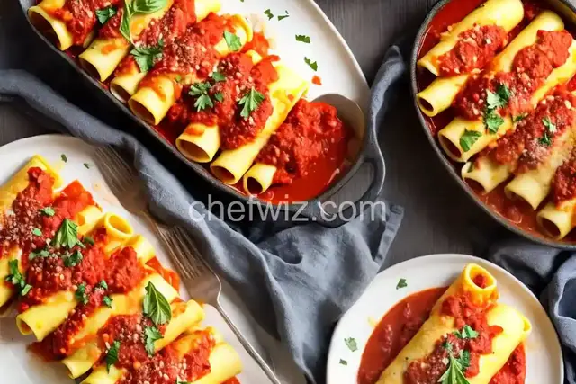 Stuffed Manicotti with Fresh Marinara Sauce