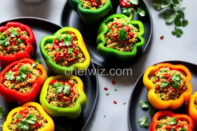 Stuffed Peppers with Frozen Cauliflower Rice