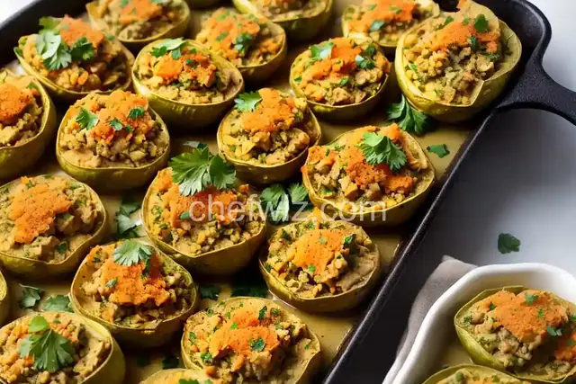 Stuffed Salsa Verde Potatoes with Leftover Turkey