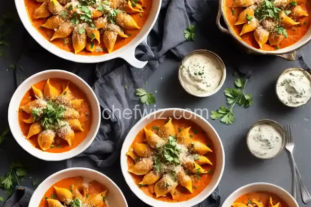Stuffed Shells with Chorizo Pumpkin Cream Sauce