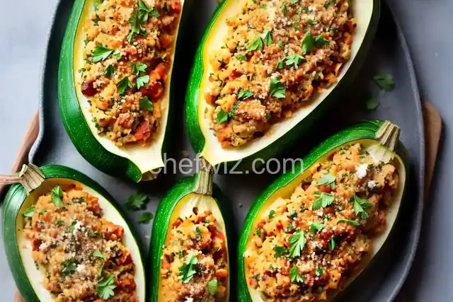 Stuffed Zucchini with Parmesan