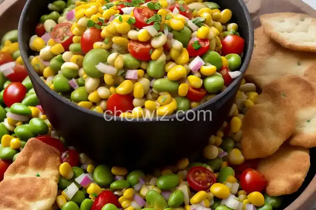 Succotash of Fresh Corn, Lima Beans, Tomatoes, and Onion