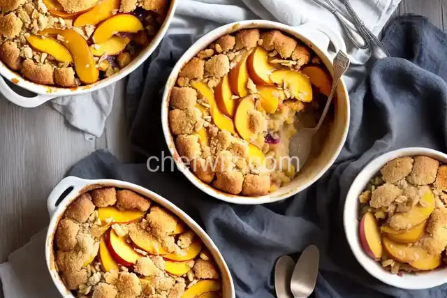 Sugar Free Peach and Banana Cobbler