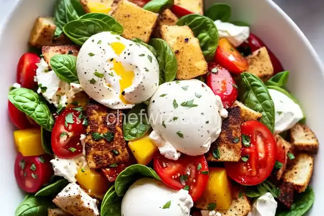 Summer Panzanella Burrata Bowl