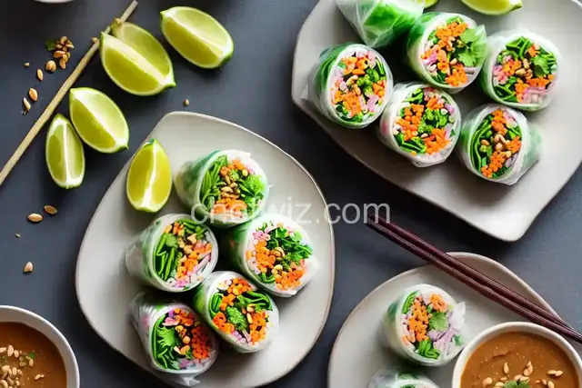 Summer Rolls with Spicy Peanut Sauce