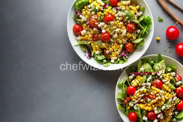 Summer Salad with Grilled Corn and Cherry Tomatoes