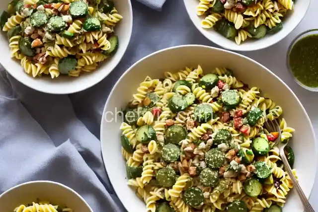 Summer Squash Pasta Salad with Chimichurri Vinaigrette