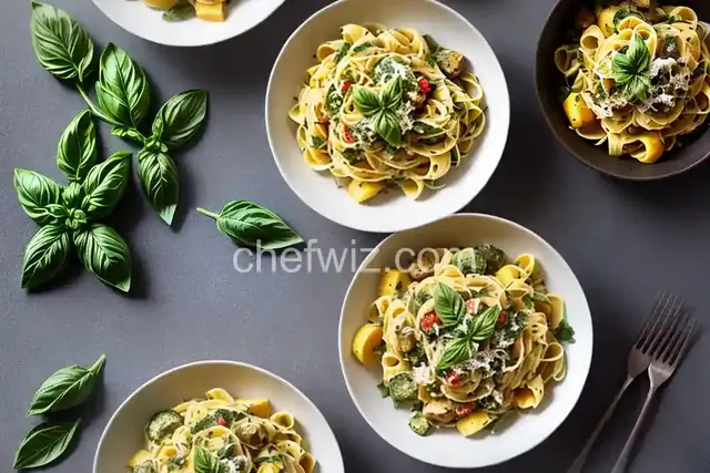 Summer Squash and Basil Pasta